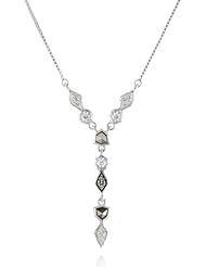 Judith Jack "Frosted Glaze" Sterling Silver Cubic-Zirconia Crystal Y-Shaped Necklace, 18"