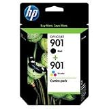 HP 901 Retail Combo Pack Ink Cartridges -  1 each 901 Black & 901 Color (CN069FN#140)