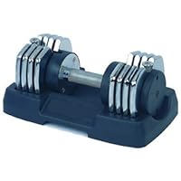 1x50lb Bayou Adjustable Dumbbell - Quality Chrome Plated Steel - 5 in 1 weight adjustments