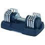 1x50lb Bayou Adjustable Dumbbell - Quality Chrome Plated Steel - 5 in 1 weight adjustments!