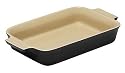 Le Creuset Stoneware Rectangular Dish, 19 cm, Satin Black (Matt Black Finish)