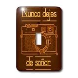Kike Calvo photo Illustrations Rangefinder Camera - Picture of a Brown Rangefinder Camera Nunca dejes de soñar - Light Switch Covers - single toggle switch