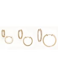 14k Yellow Gold Round CZ Huggie Earrings 16 20 28 MM