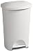 Sterilite 10968004 44-Quart Step-On Wastebasket, White, 4-Pack