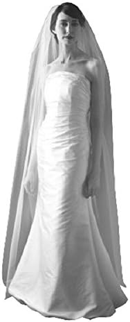 Shop Ginger Wedding 1 Tier Chapel Bridal Veil Cut Edge