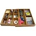 Kitchen & Housewares : Expandable Junk Drawer Organizer (Natural Wood) (2H x 11W x 11.5D)