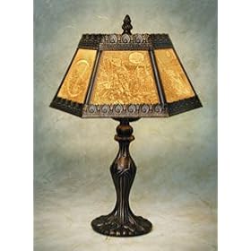 Six Panel Fairy Lamp David Delamar Porcelain Lithophane