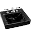 Bathroom Sink Wall Mounted by Kohler - K-2053-R in Black