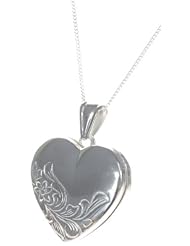 Classical 925 Sterling Silver Women Heart Locket - 31mm*25mm, 8 Grams