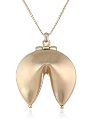 Lucky Brand Fortune Cookie Pendant Necklace, 28"