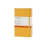 moleskine classic notebook pocket ruled orange yellow hard cover 35 x 55 classic notebooks