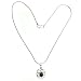 Handcrafted Silver Locket with Chain Amethyst Gemstone Jewelry 1.75 inches