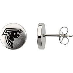 Stainless Steel Atlanta Falcons Logo Stud Earrings
