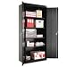 Alera Assembled High Storage Cabinet, 4 Adjustable Shelves, 36 x 18 x 78, Black