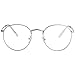 Blue Light Blocking Glasses for Women Men Retro Round Clear Lens Eyeglasses (Silver)