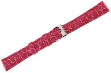 Leather Watch Band Lux Crocodile Rosa (14mm) Regular LB9-141