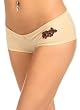 Low Rise Hipster Panties with Floral Applique