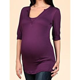 Buy A Pea in the Pod: Elbow Sleeve V-neck Mock Layer Maternity T Shirt by A Pea in the Pod