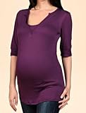 A Pea in the Pod: Elbow Sleeve V-neck Mock Layer Maternity T Shirt
