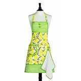 Jessie Steele Bib Gigi Summer Lemons Apron with Attached Towel