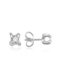 Forzieri 18K White Gold & Diamond Four-Prong Earrings