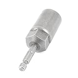 uxcell 六角ナットドライバ　ソケットレンチ六角ナットドライバビット　ドリル　メタル　グレー