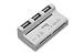 Connectland CL-CRD50007 USB 2.0 Hub with Built-in 4 Slots Card Reader Reads SDHC Up to 32GB (White)