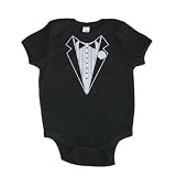 Riverstone Goods Trendy Baby Tuxedo One-Piece/Creeper Infant Short Sleeve Bodysuit