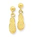 14k Gold Flip Flop Dangle Post Earrings