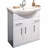 White Vanity Unit 750mm