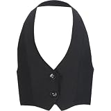 FULL TILT Tie Back Girls Halter Vest - Black/Pink