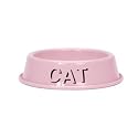 Enamel Cat Bowl - Cream or Pink, Pink