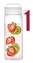 Takeya Fruit Infusion Jug, White/Raspberry, 66-Ounce