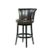 Armen Living Mbs-01 26 -Inch Barcelona Swivel Barstool, Brown Leather With Espresso Legs