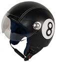 Classico Leather Helmet with 8-Ball Graphic - Extra Large
