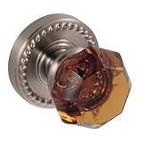 Amber Crystal Door Knob Dummy Set