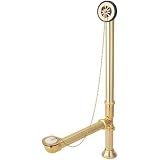 Buy Elements of Design DS2092 Tub Drain with Rubber Stopper, Polished Brass by Elements of Design