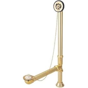 Buy Elements of Design DS2092 Tub Drain with Rubber Stopper, Polished Brass by Elements of Design now!