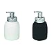 WENKO Foaming Soap Dispenser with Pump, Foaming Hand Soap Dispenser, for Liquid Soap, Soap Bottle, Countertop Dispenser, for Bathroom, Kitchen, Ceramic, 3.3 x 6.3 x 3.3 in, Black