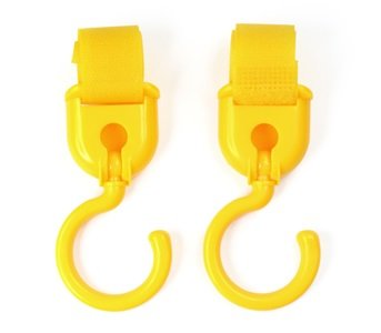 KLOUD ® 1 Pair Yellow Velcro Stroller Buggy Wheelchair Rollator Walker Universal Hooks Clips Clasp photo