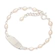 5.5"+ .5" Extension Cultured Freshwater Pearl Children's ID Bracelet