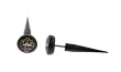 Genuine Ed Hardy Black Fake Taper - Tiger Logo - 16g Wire - 00G - 32mm Length - Sold as a Pair