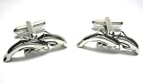 Dolphin Dolphins Cufflinks Silver Plated