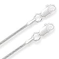 Two (2) Italian Style 2mm Sterling Silver 20" Snake Chain Necklaces - Each 20 Inch Length