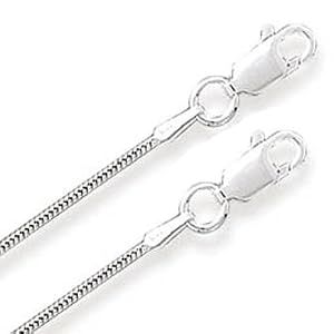 Two (2) Italian Style 2mm Sterling Silver 20" Snake Chain Necklaces - Each 20 Inch Length $15.25