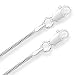 Two (2) 20" 2mm Snake Chain Necklace - Italian Style Shimmering Sterling Silver Plated High Polish