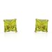 Stud Earrings With 1.05ctw Genuine Peridots 14K Yellow Gold Length 5.5mm