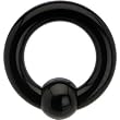 4 Gauge Black Acrylic Ball Captive Ring