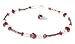 Jewelry : July Ruby Sterling Silver Anklets - Handmade Adjustable Beaded Birthstone Ankle Bracelets