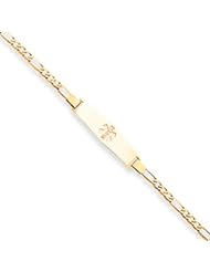 8 Inch 14k Gold Non-enameled Medical ID Bracelet